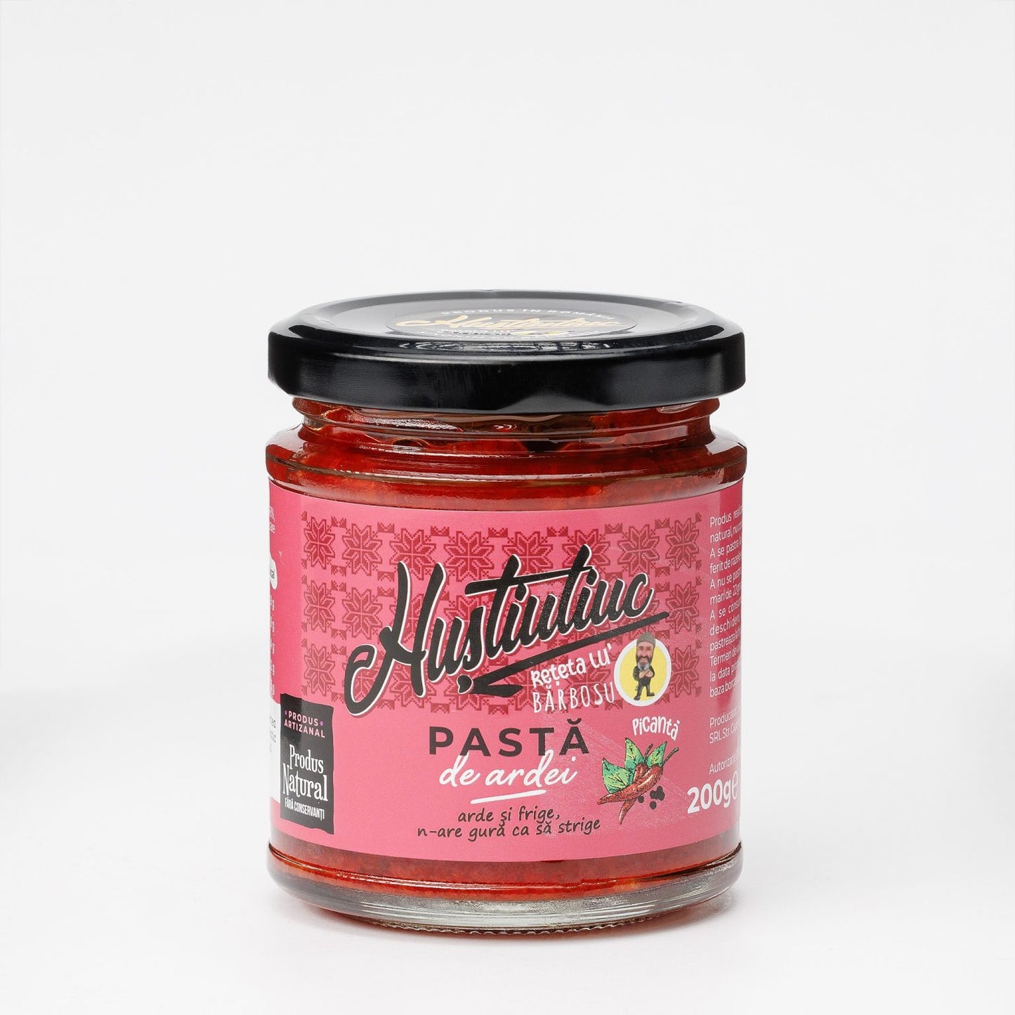 Spicy Pepper Paste, Huștiuliuc, 200 g